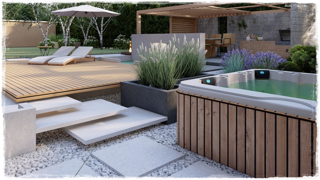 Jacuzzi w ogrodzie 3