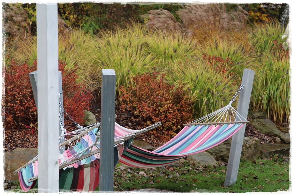 Hamak w ogrodzie 10a Hamak w ogrodzie 10a