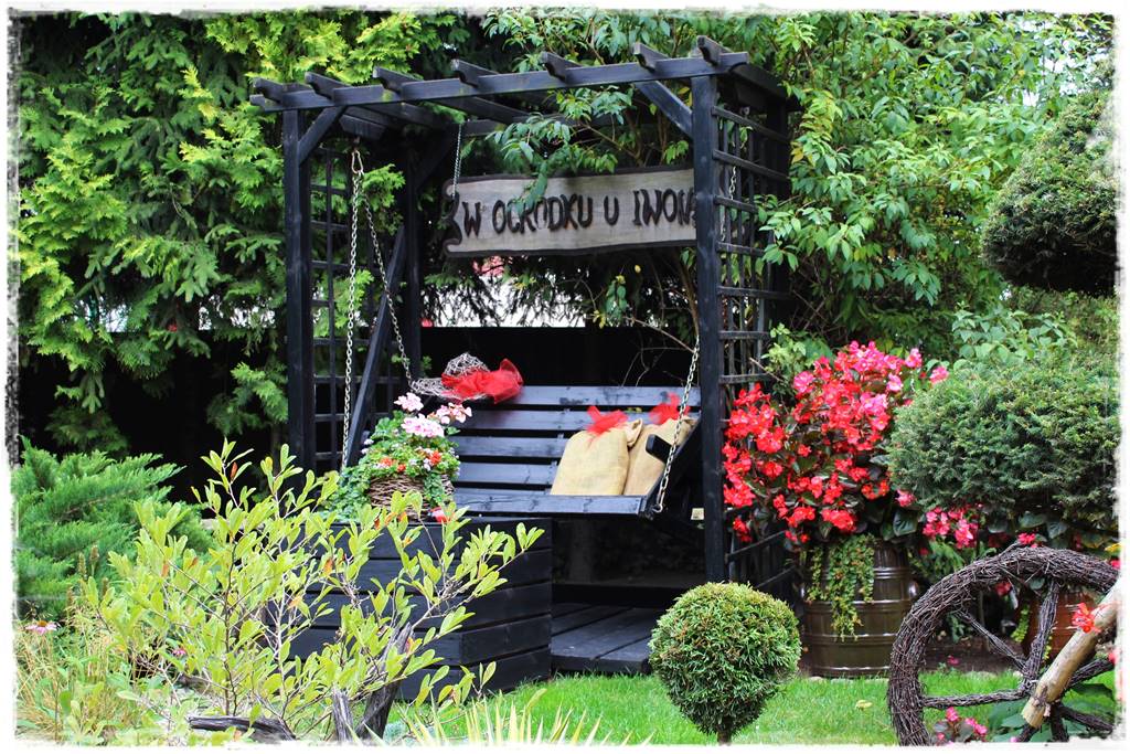 Huśtawka w ogrodzie aranżacje 1 Huśtawka w ogrodzie aranżacje 1