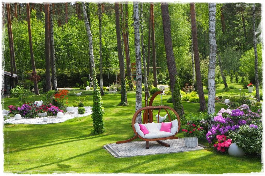 Huśtawka w ogrodzie aranżacje 7b Huśtawka w ogrodzie aranżacje 7b