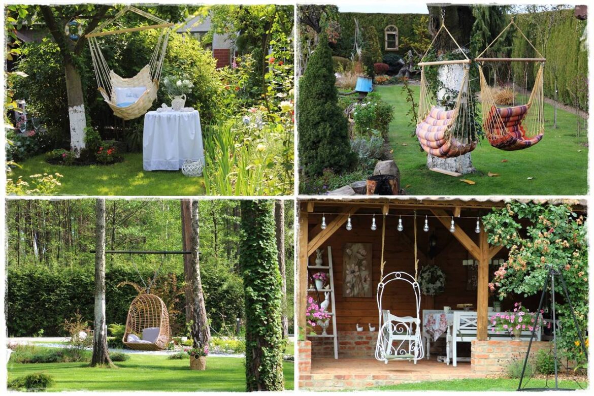 Fotel wiszący w ogrodzie 1