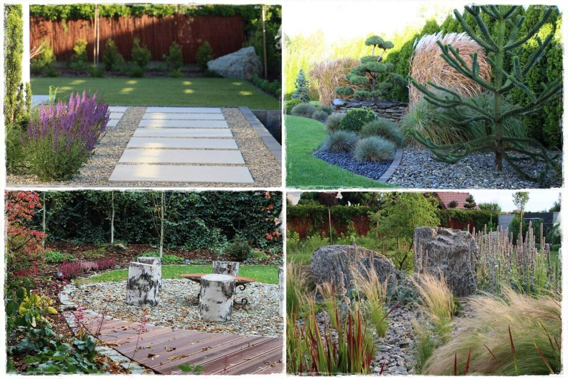 Kora kamienna w ogrodzie aranżacje 1