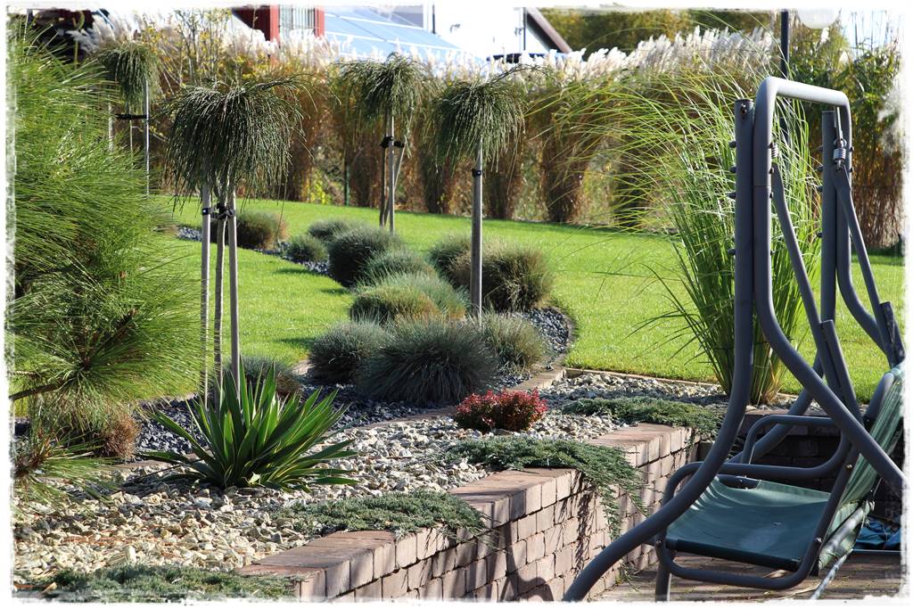 Kora kamienna w ogrodzie aranżacje 40