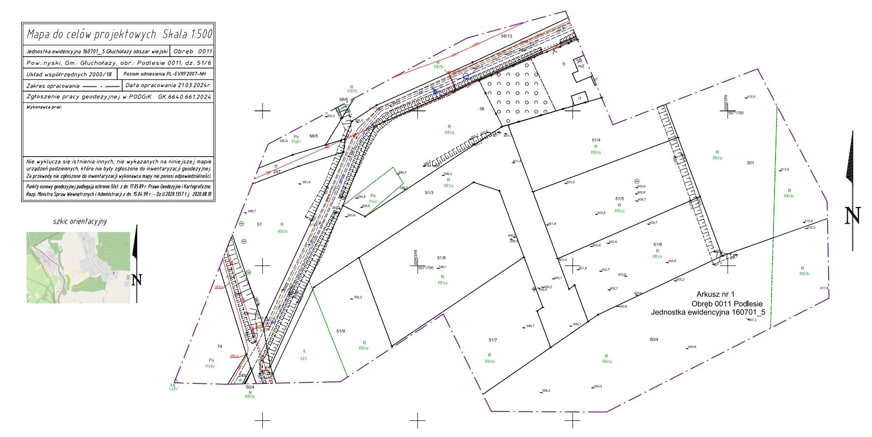 plan zagospodarowania terenu 1